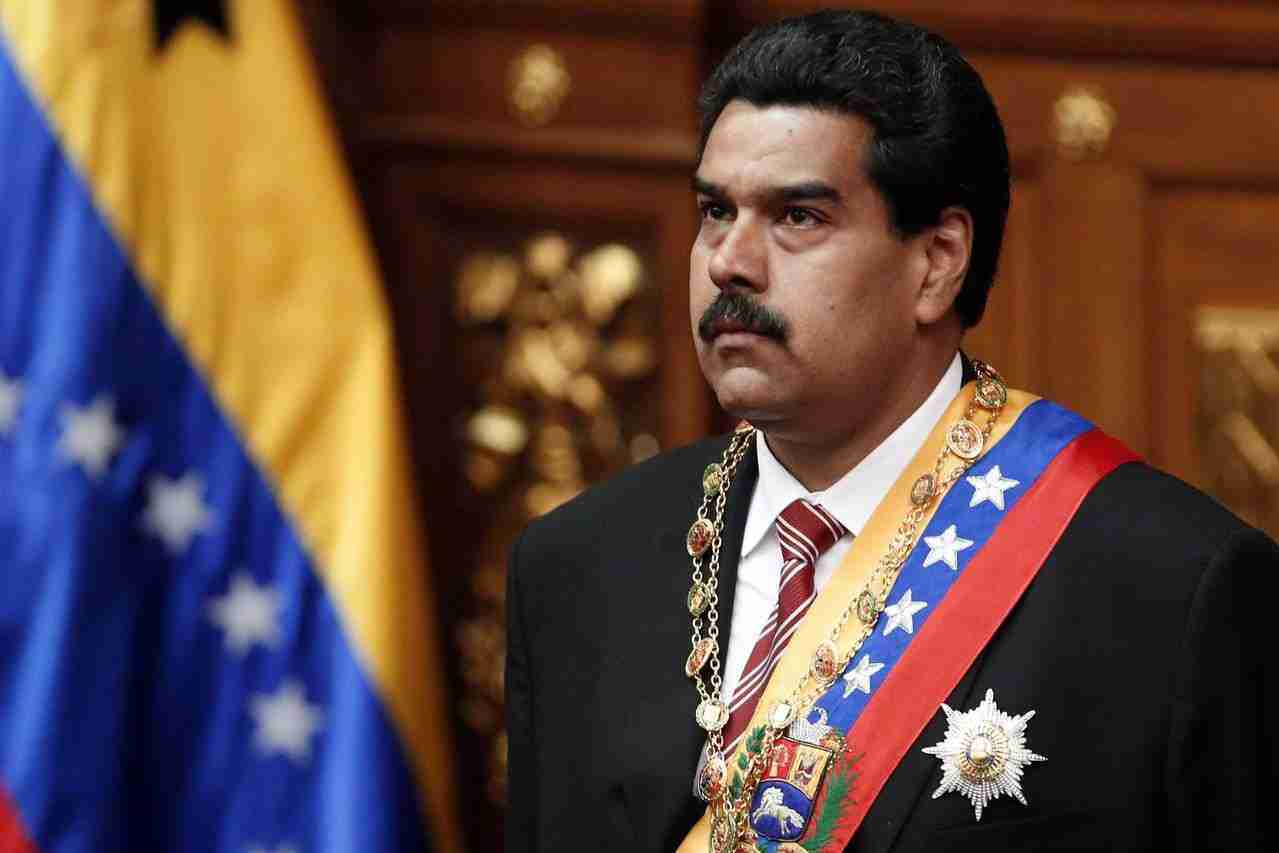 Venezuelan Vice President Maduro looks on during his swearing-in ceremony as caretaker president following the death of President Chavez in Caracas